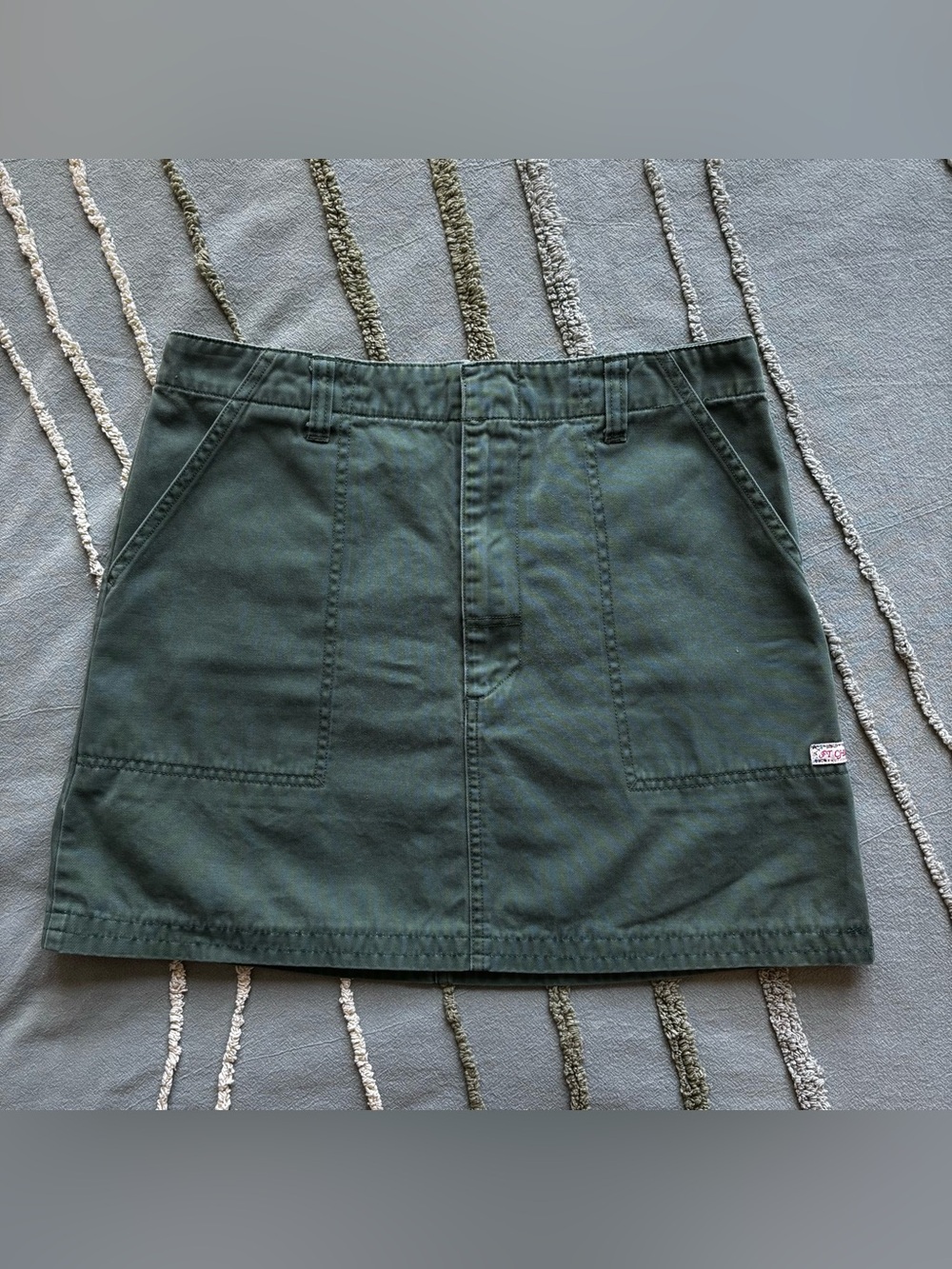 Army Green Chino Skirt